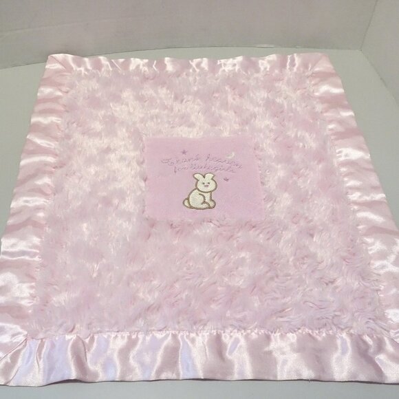 Blankets and Beyond Pink Square Satin Edged Lovey Thank Heaven Little Girls - Picture 1 of 5